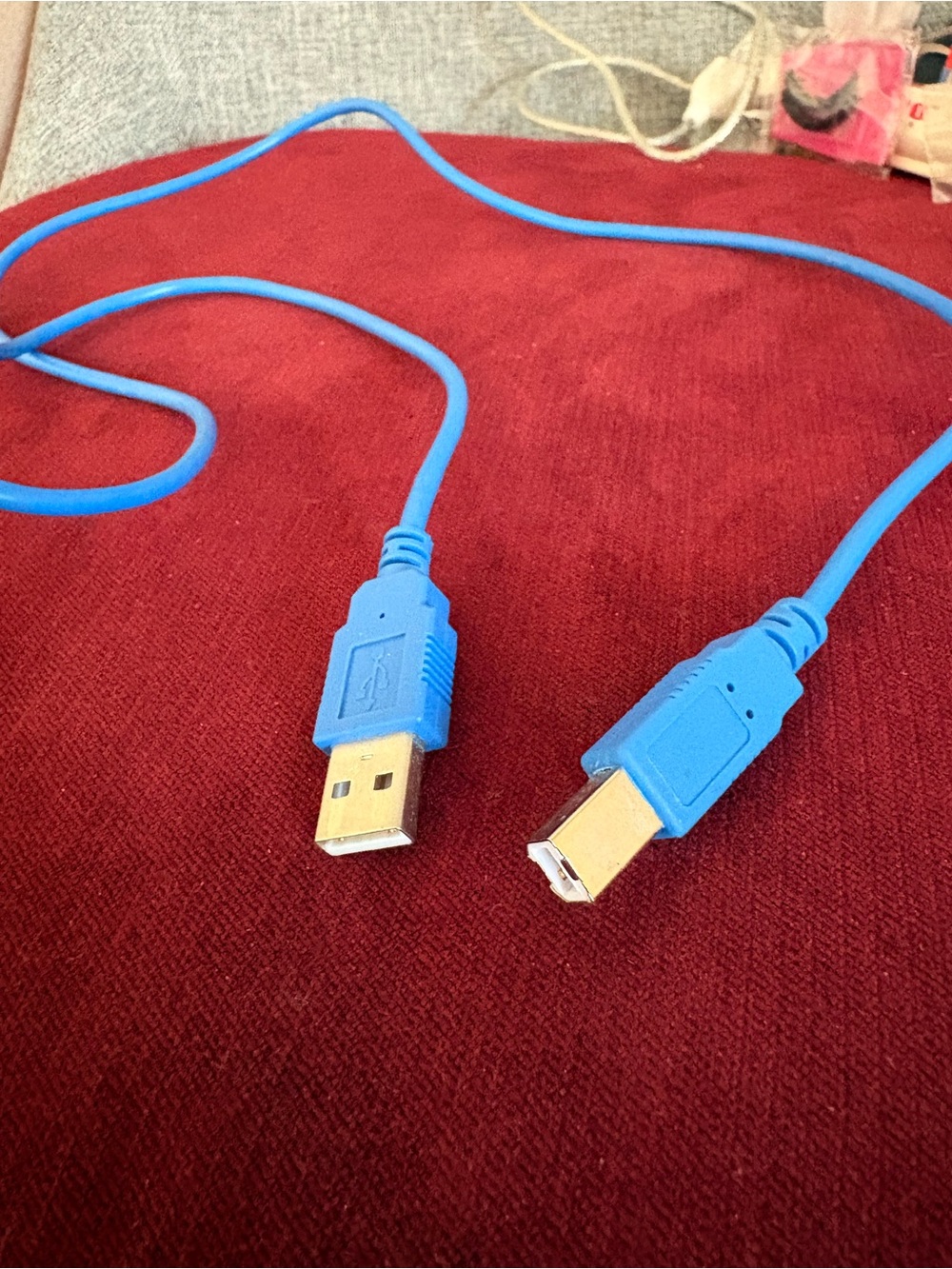 Never Used 6ft Blue USB A to B Cord for Printer / Scanner / MIDI⁠